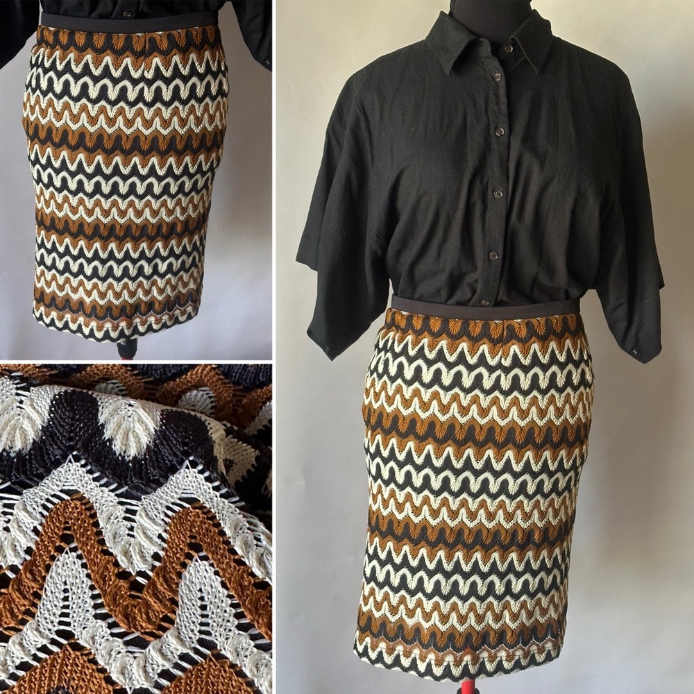 Vintage crochet lace pencil skirt